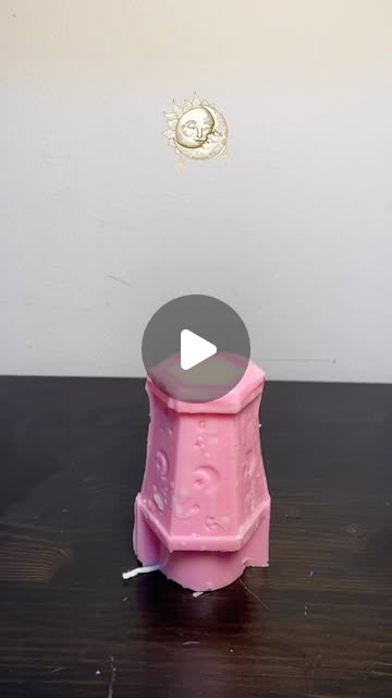 Small pink Ramadan lantern candle
